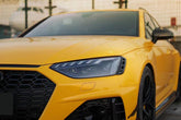 Audi RS4 B9.5 2020 2021 2022 2023 2024 with Aftermarket Parts - Head Light Trim Overlay Pre-preg Carbon Fiber from Karbel Carbon